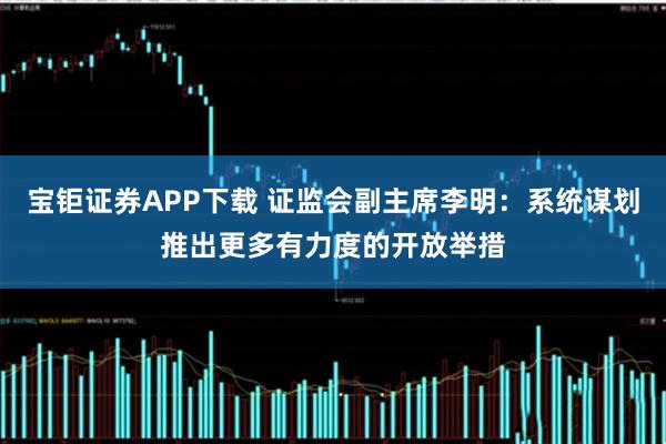 宝钜证券APP下载 证监会副主席李明：系统谋划推出更多有力度的开放举措