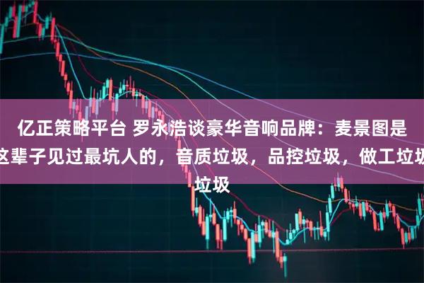 亿正策略平台 罗永浩谈豪华音响品牌：麦景图是这辈子见过最坑人的，音质垃圾，品控垃圾，做工垃圾